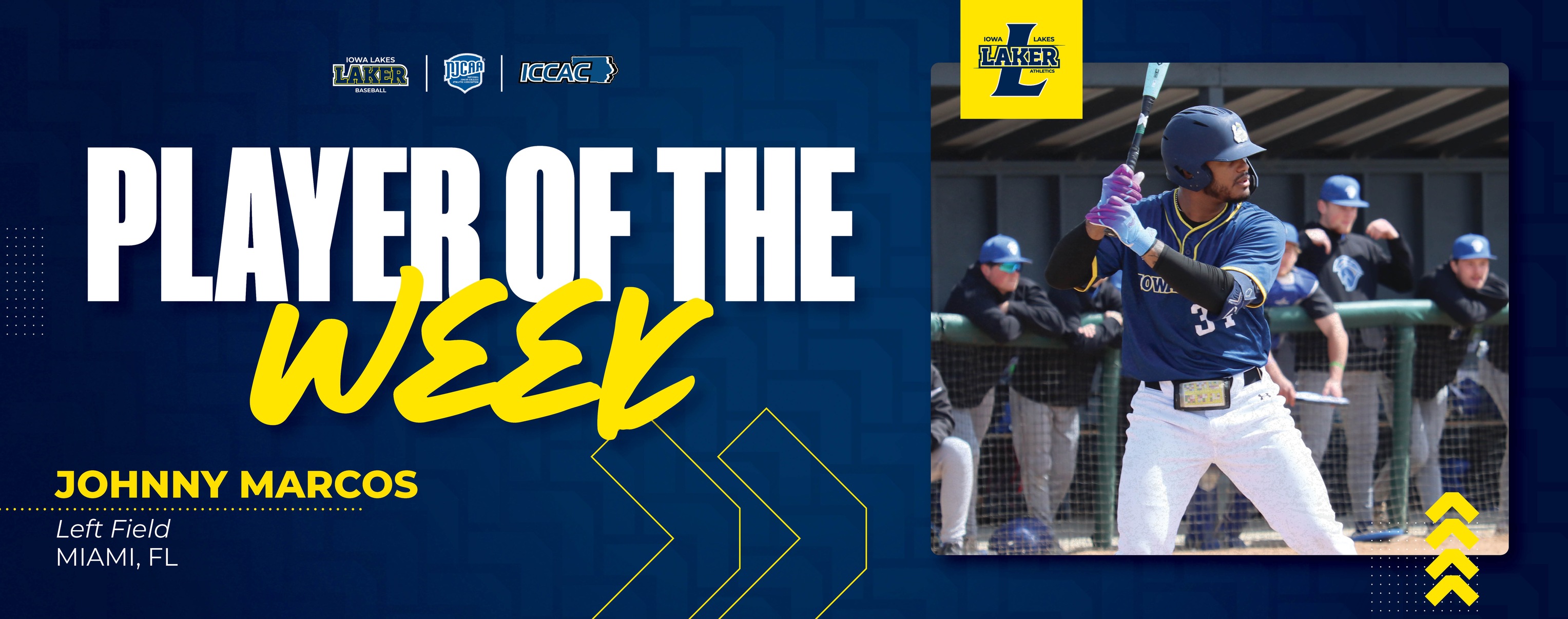 Marcos Earns ICCAC Athlete of the Week