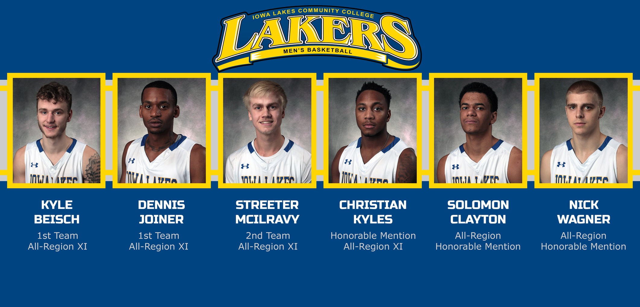 6 Men's Basketball Players Named All-Region