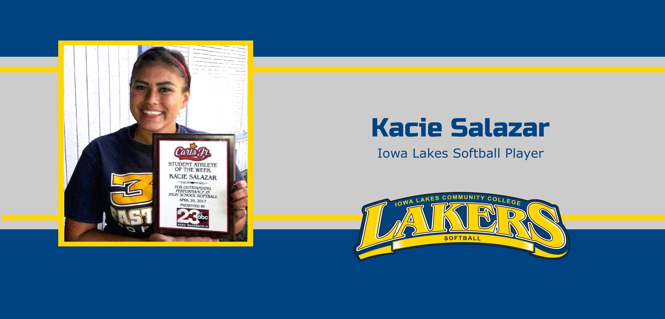 Iowa Lakes Softball Signs Kacie Salazar