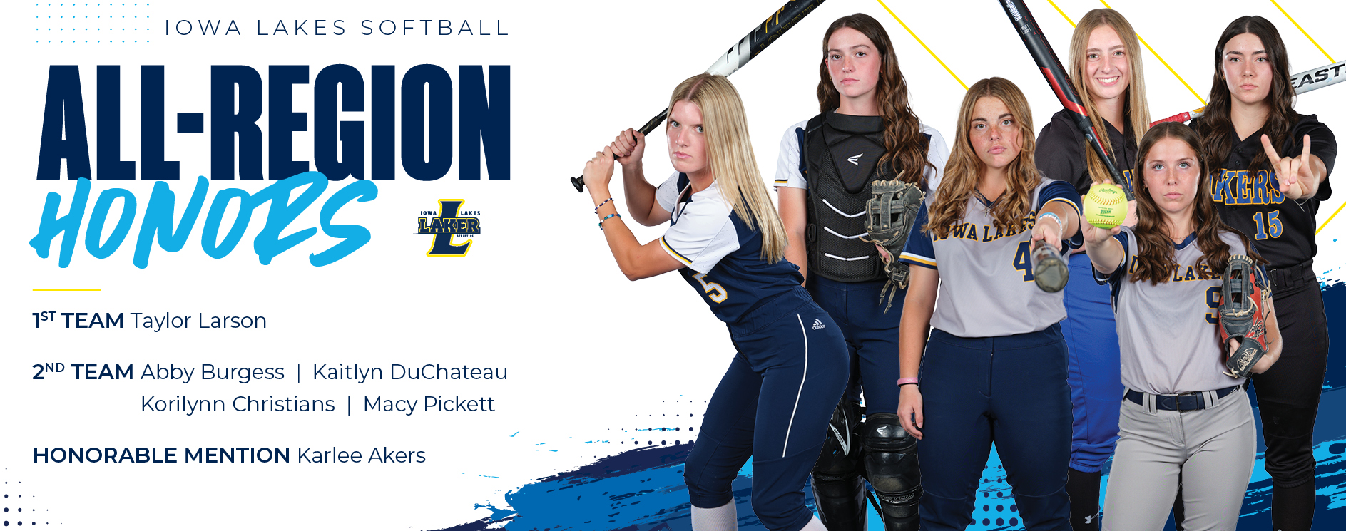Six Iowa Lakes Softball Players Selected to All-Region Teams
