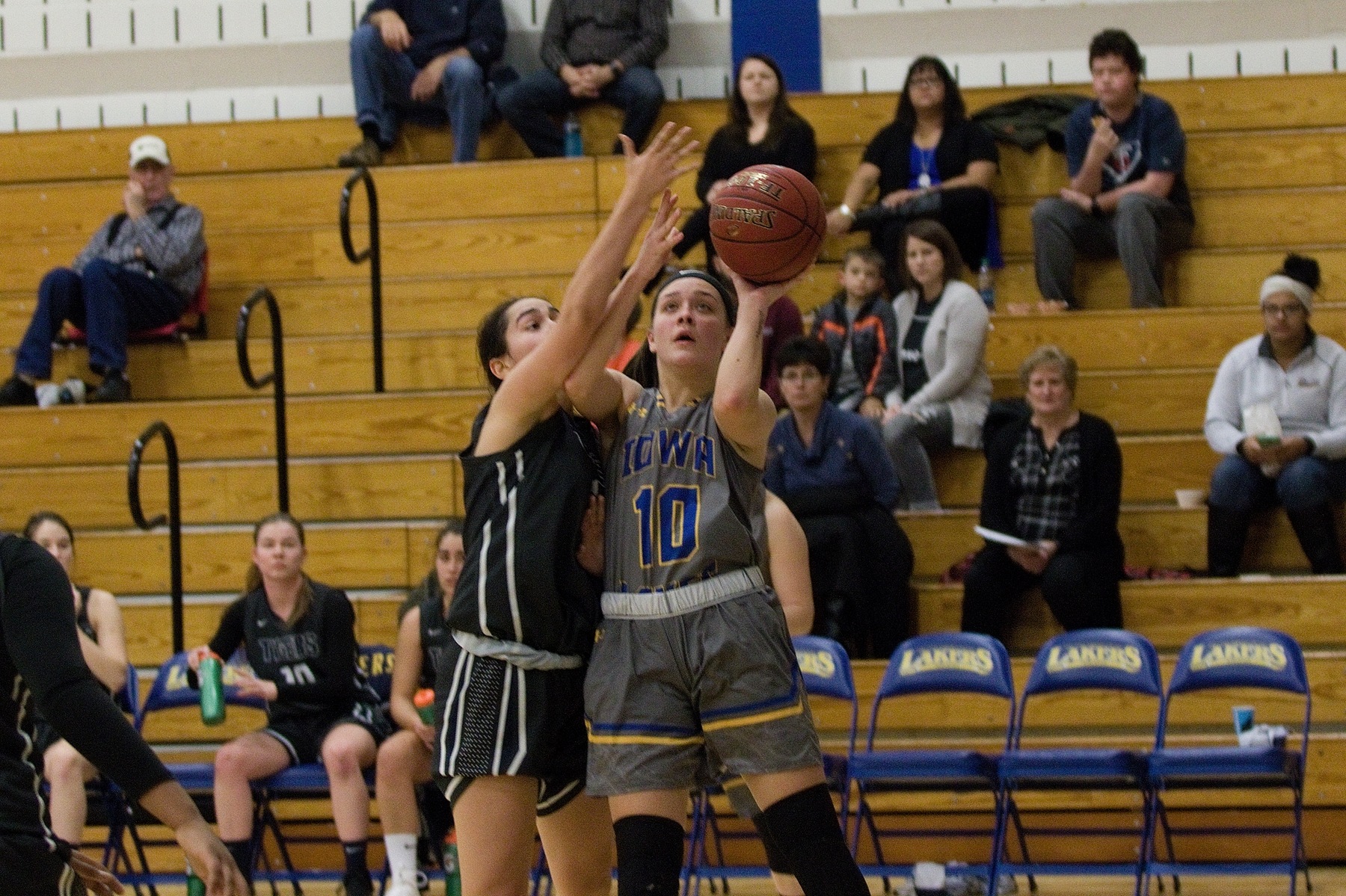 Freshman Breanna Wendland takes a shot.