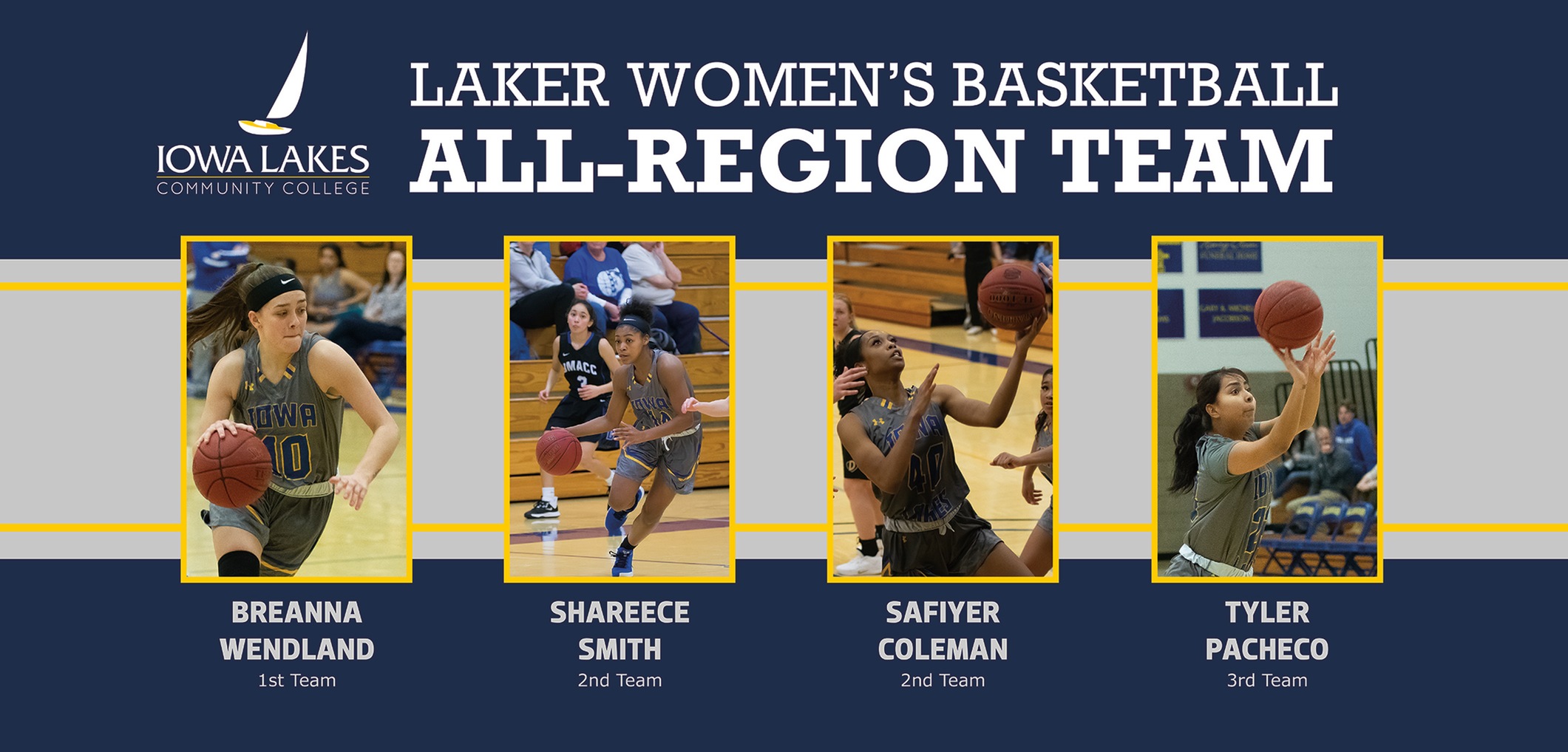 Four Iowa Lakes Women&rsquo;s Basketball Members Selected to All-Region Teams
