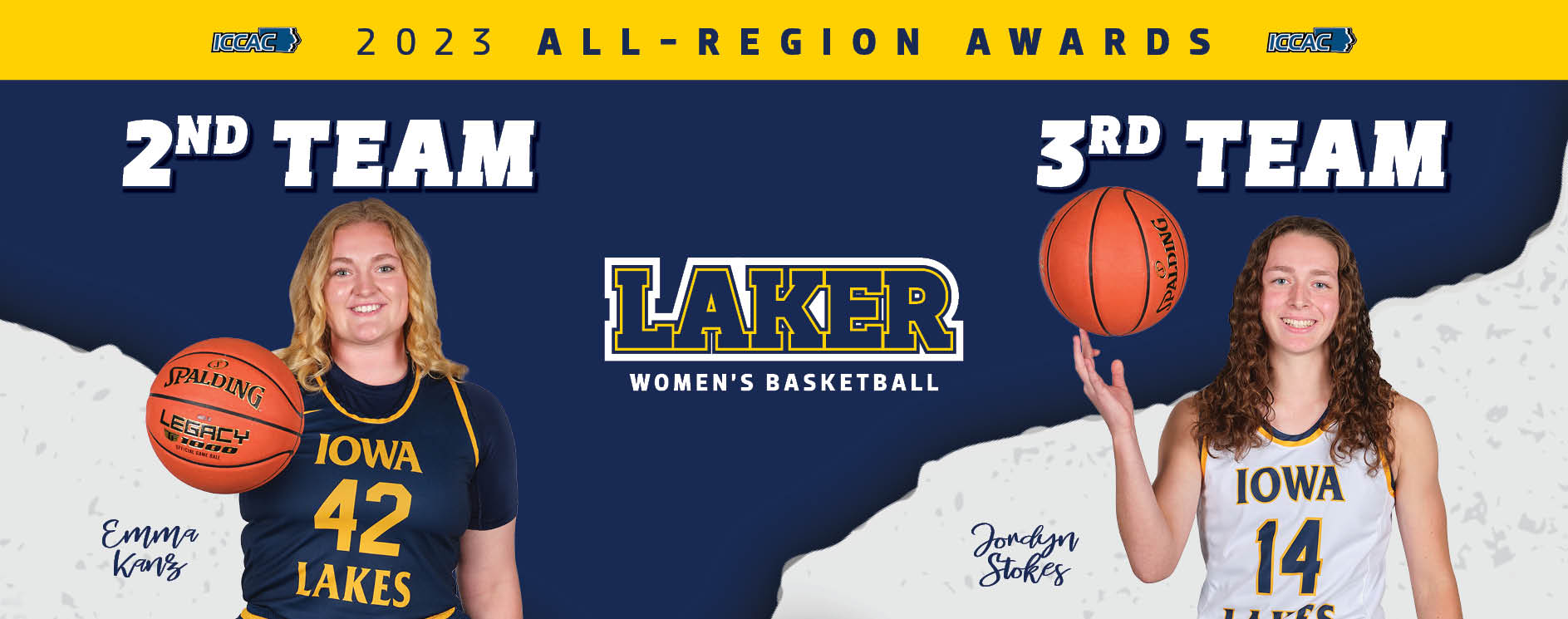 Two Laker Women&rsquo;s Basketball Athletes Named to the ICCAC Division II Women&rsquo;s Basketball All-Region Team