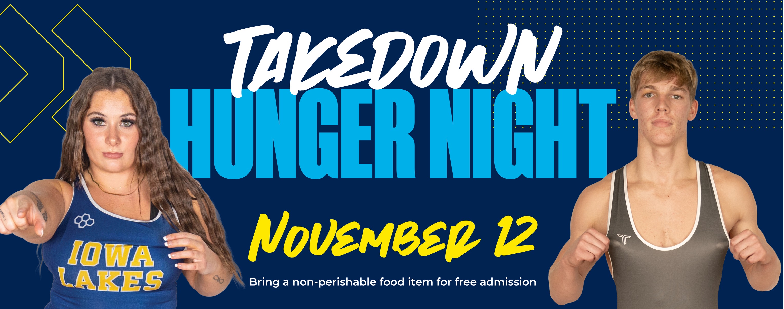 Iowa Lakes Wrestling Announces &ldquo;Takedown Hunger Night&rdquo; Featuring Ranked Men&rsquo;s and Women&rsquo;s Duals to Support Local Families